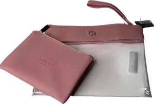 kiko Pink Transparent Beauty Case With Inner Pouch One Size