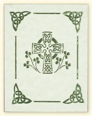 Laser-cut Celtic Cross Card