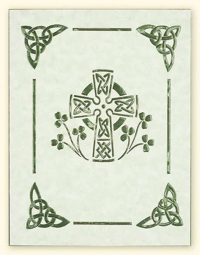 Laser-cut Celtic Cross Card