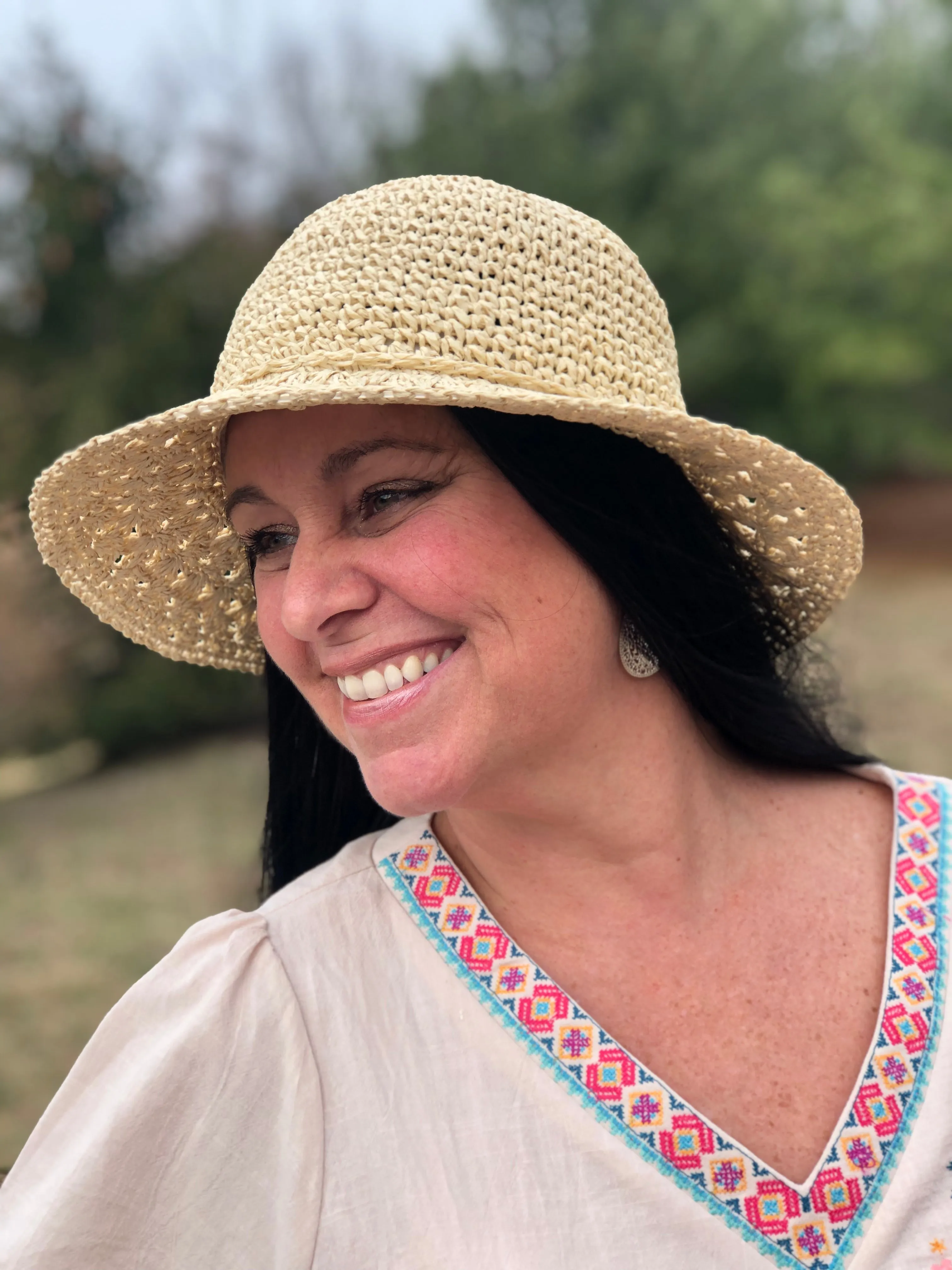 LAST ONE Braided Bow Straw Hat