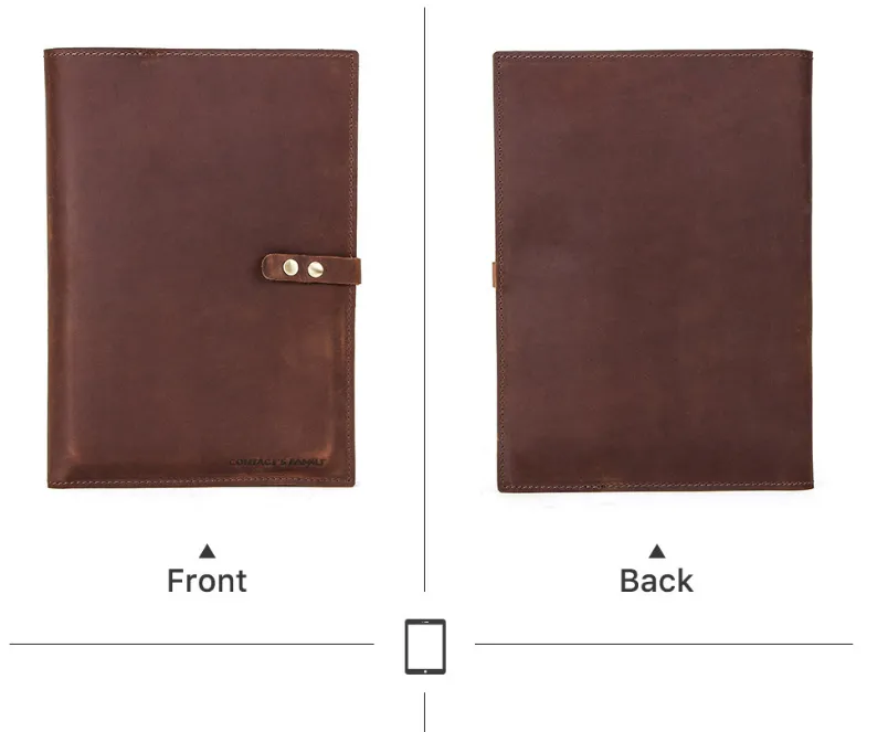 Leather cover ,Business Briefcase,Men's Leather Portfolio,Personalized Anniversary Gift for Him/ CF2002A
