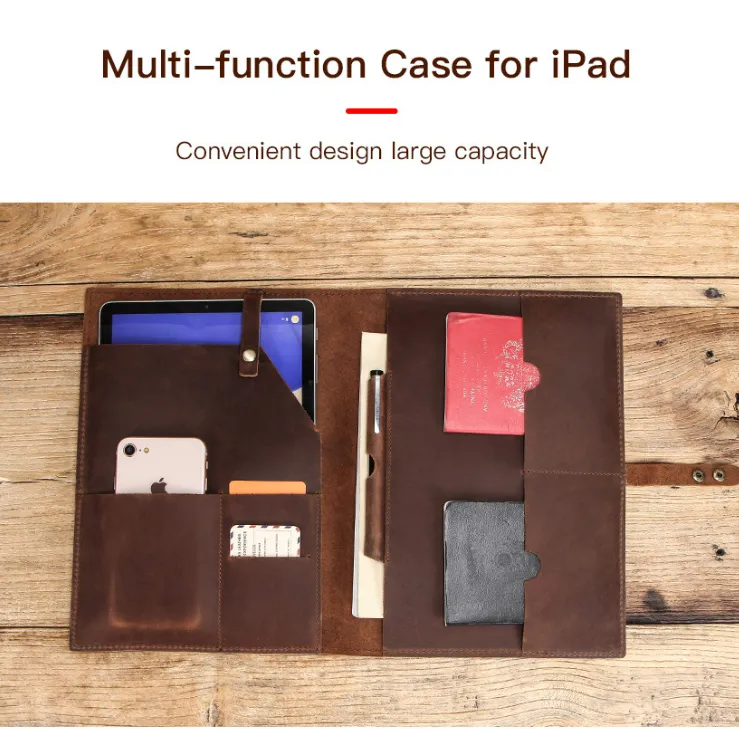 Leather cover ,Business Briefcase,Men's Leather Portfolio,Personalized Anniversary Gift for Him/ CF2002A