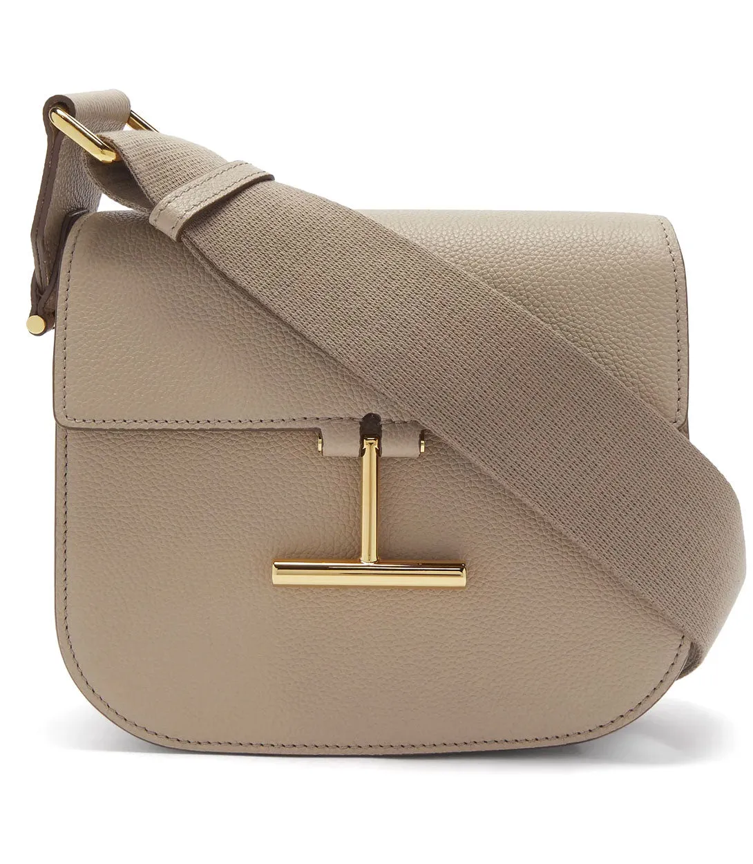 Leather Mini Tara Crossbody in Silk Taupe