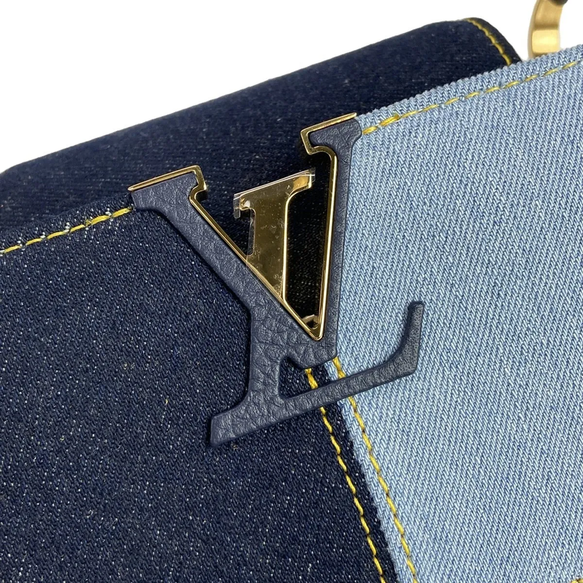 Louis Vuitton BB Capucines denim bag