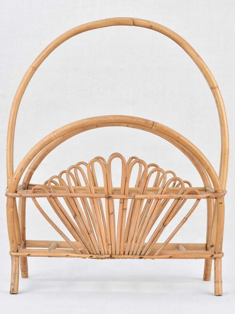 Magazine stand, wicker, vintage (1970s)