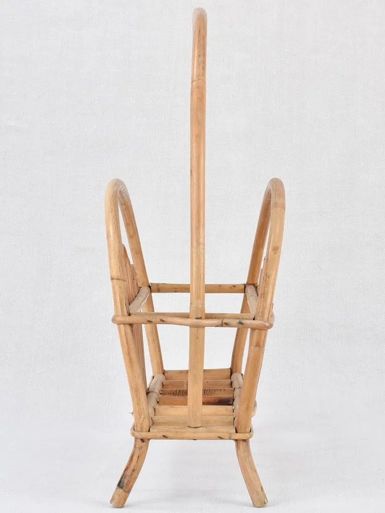 Magazine stand, wicker, vintage (1970s)