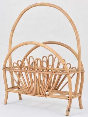 Magazine stand, wicker, vintage (1970s)