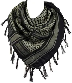Military Shemagh Arab Tactical Desert Keffiyeh Thickened Scarf Wrap for Women and Men 43"x43"
