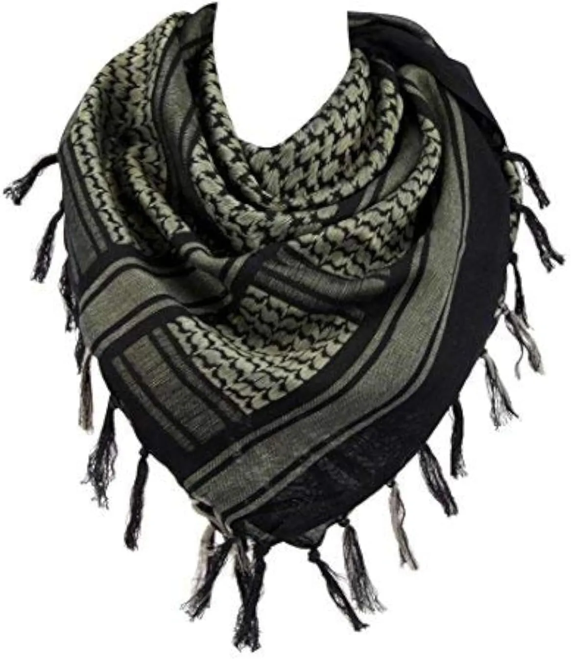 Military Shemagh Arab Tactical Desert Keffiyeh Thickened Scarf Wrap for Women and Men 43"x43"
