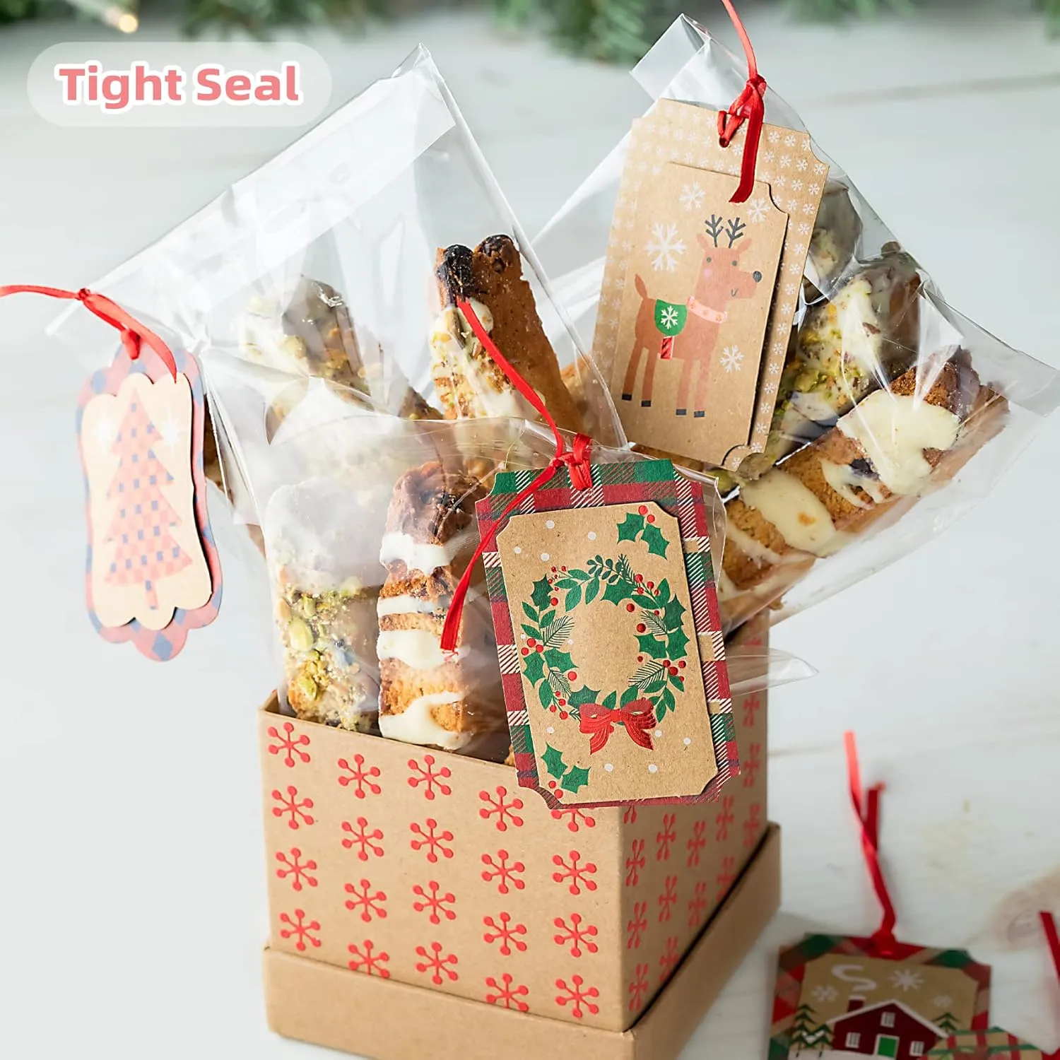 Morepack Self Sealing Cellophane Bags Self Adhesive,5x10 Inches Clear Resealable Cellophane Bags 200Pieces