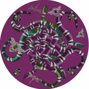 Ouroboros Purple 16" Round Pebble Placemat Set of 4