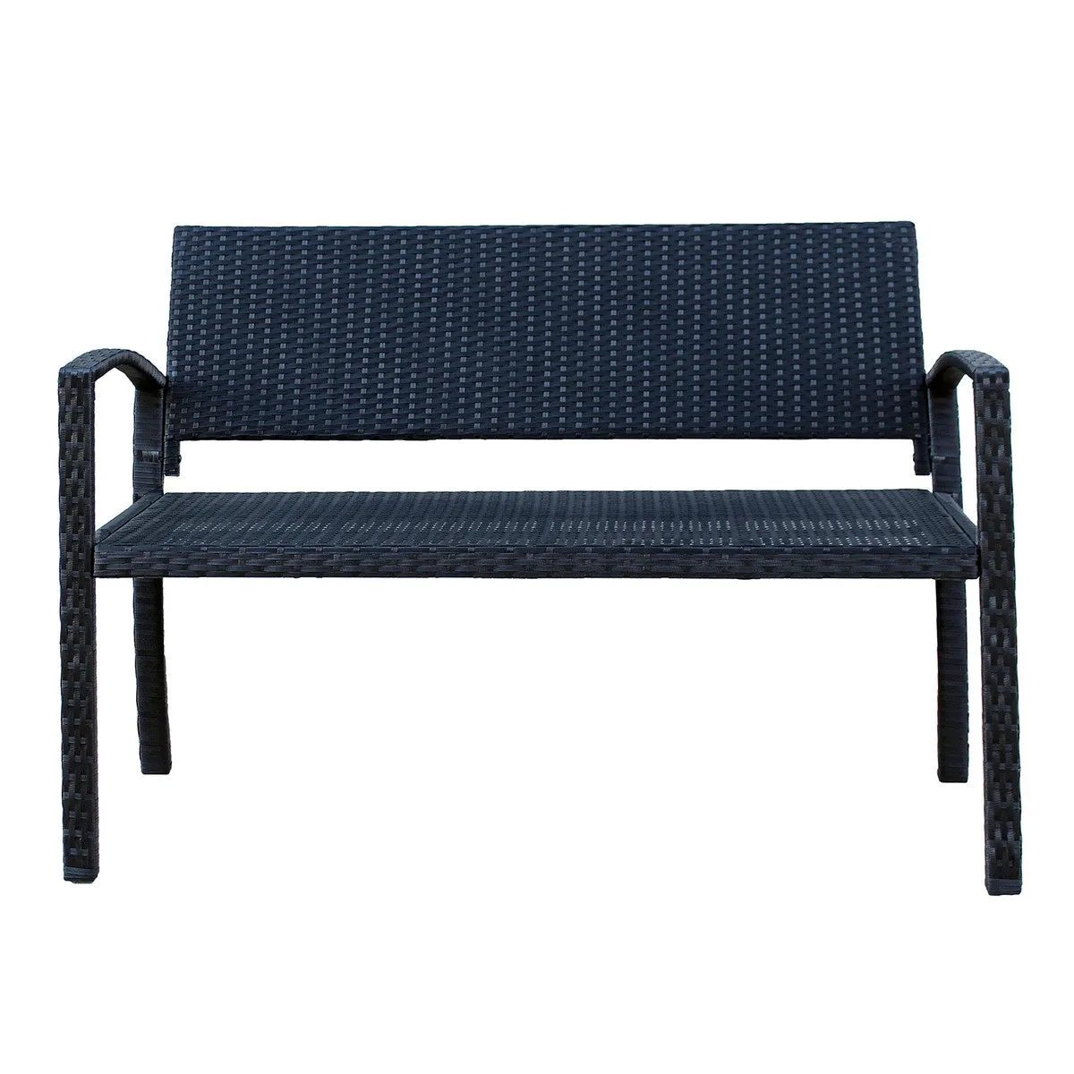 Outdoor Furniture - Patioflare Jackie Wicker Bench, PF-BB241-BK MO
