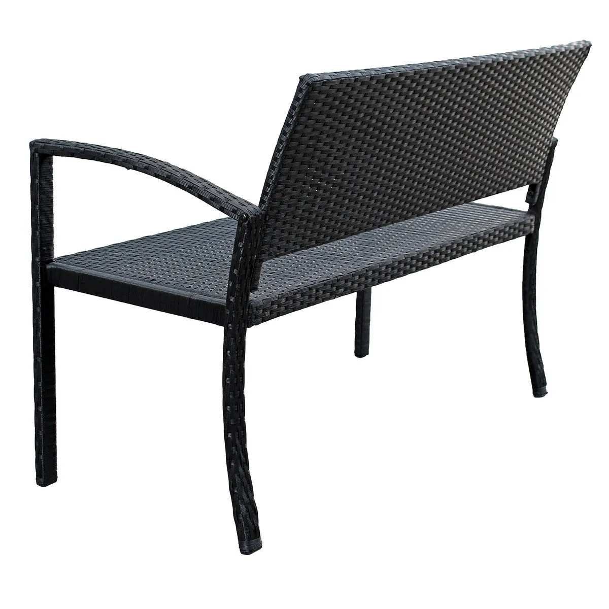 Outdoor Furniture - Patioflare Jackie Wicker Bench, PF-BB241-BK MO