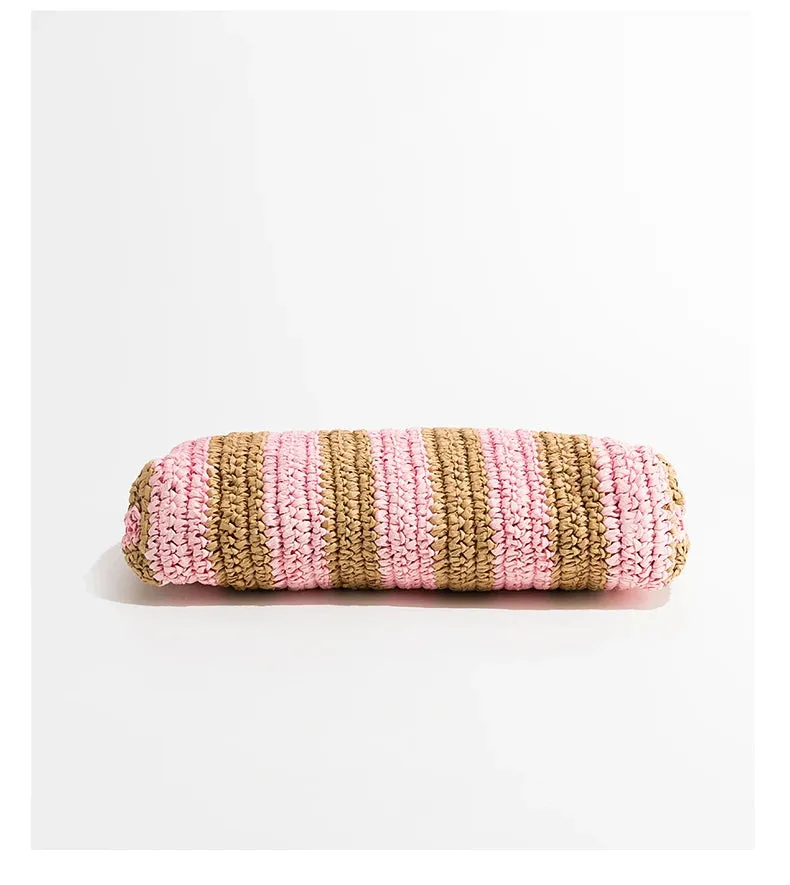 Paris Straw Knit Shopper Totes