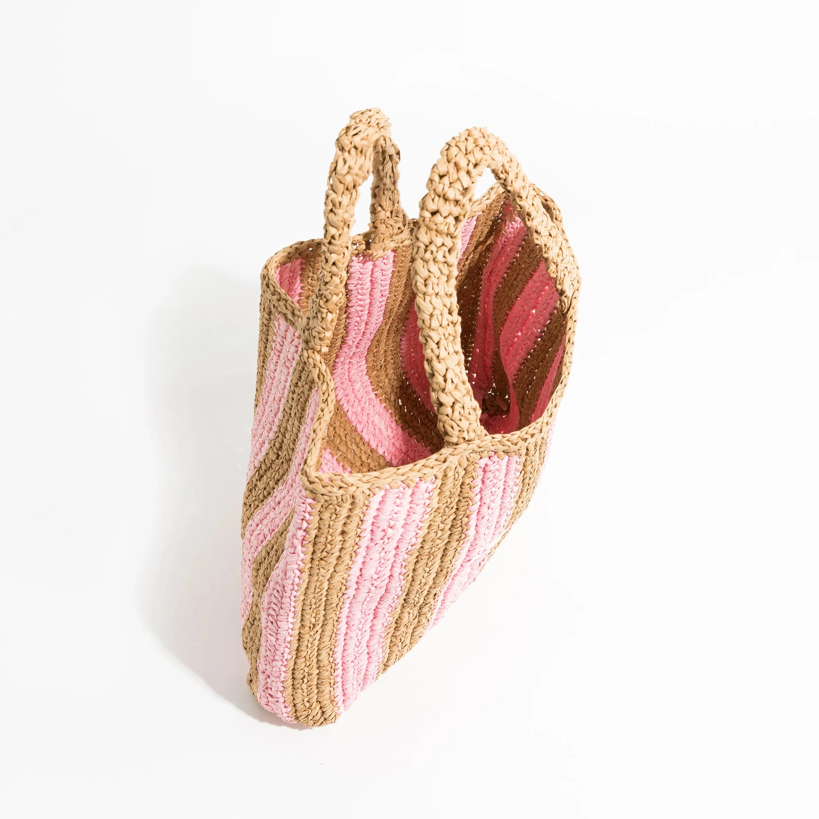 Paris Straw Knit Shopper Totes