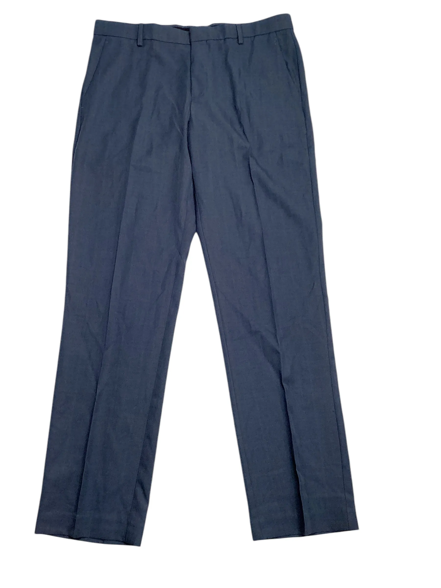 Perry Ellis Portfolio Mens Modern fit Casual Pants 34 / 29 Blue Plaid