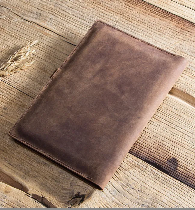 Personalized Leather Portfolio A4, iPad mini5/6 8.3 inch Tablet Case Portfolio, Document Organizer Folders, Business Portfolio for Birthday Gift