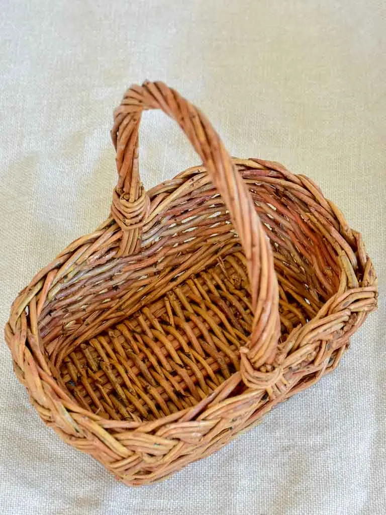 Petite vintage woven basket