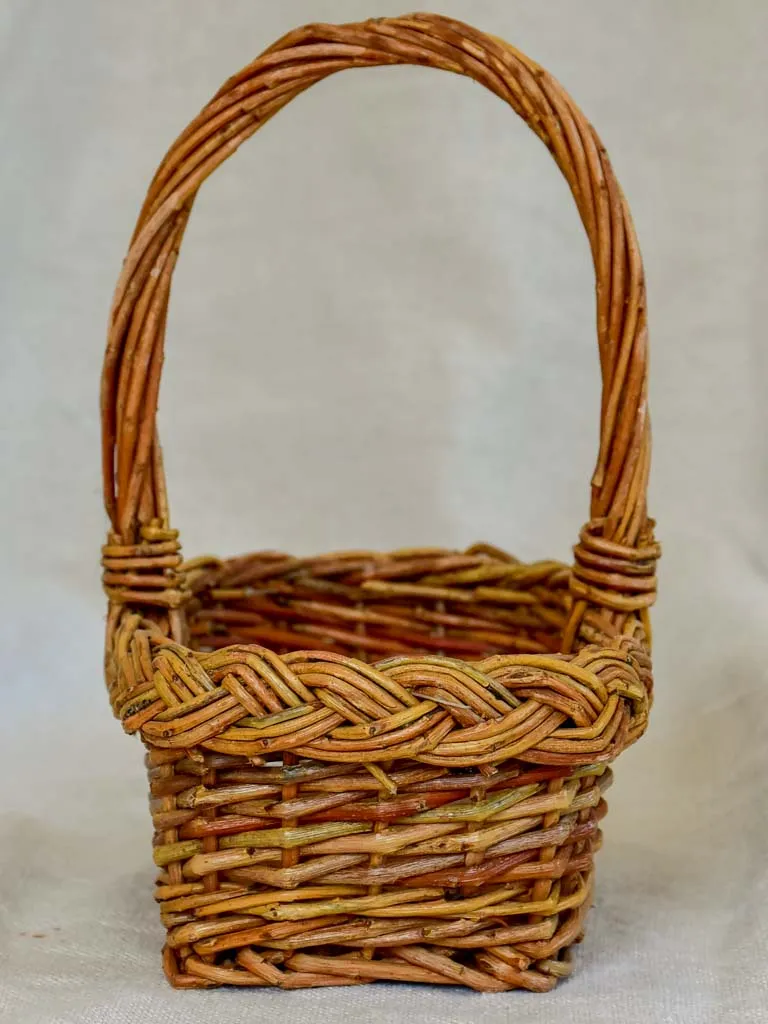 Petite vintage woven basket