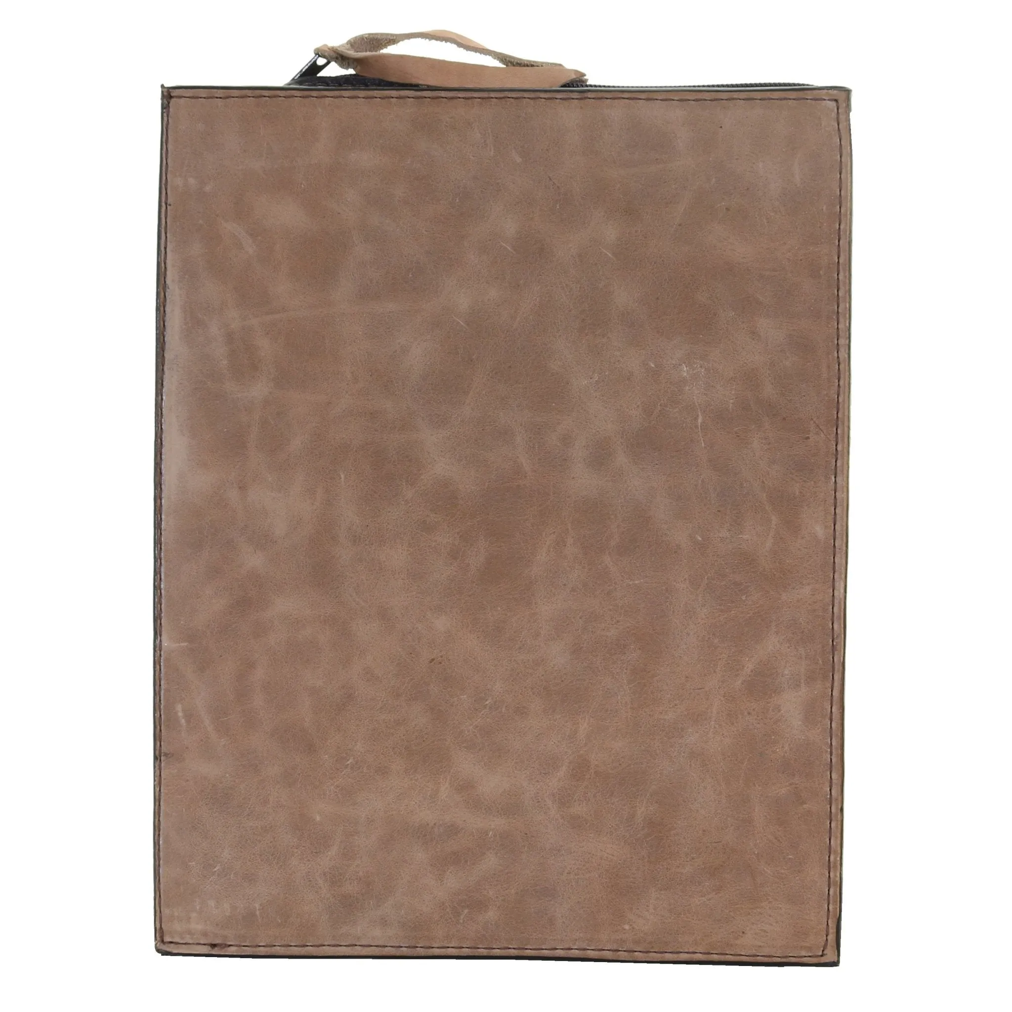 PORT43A - Camel Pull-Up Portfolio w/Zipper