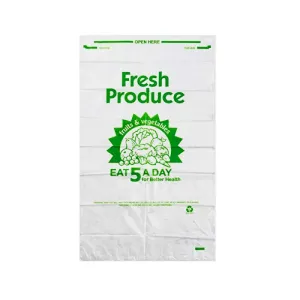 Produce Bag Clear 5-A-Day Hi- Dens 11 mic  12" x 20"