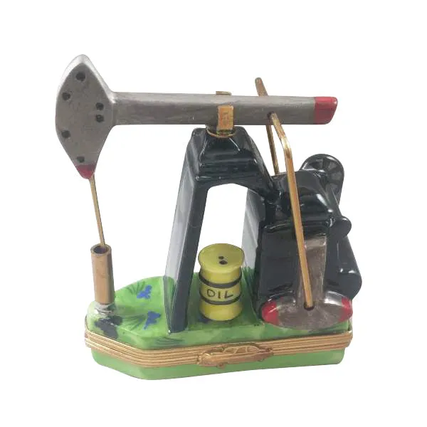 Pump Jack Limoges Porcelain Box