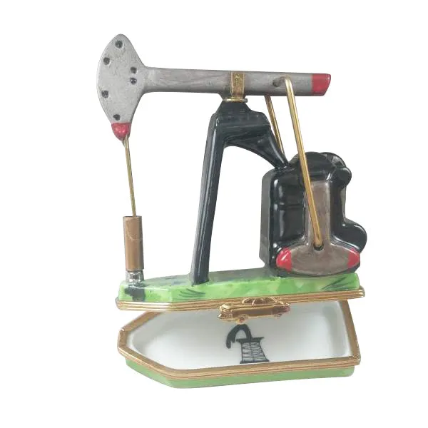 Pump Jack Limoges Porcelain Box