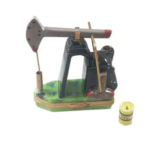 Pump Jack Limoges Porcelain Box