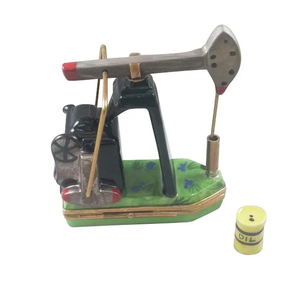 Pump Jack Limoges Porcelain Box