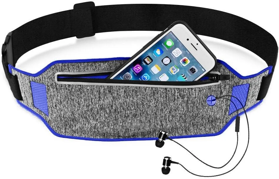 Running Waist Pack, Lightweight Water Resistant Reflective Runner Belt Sports Fanny Pack Adjustable Waistband