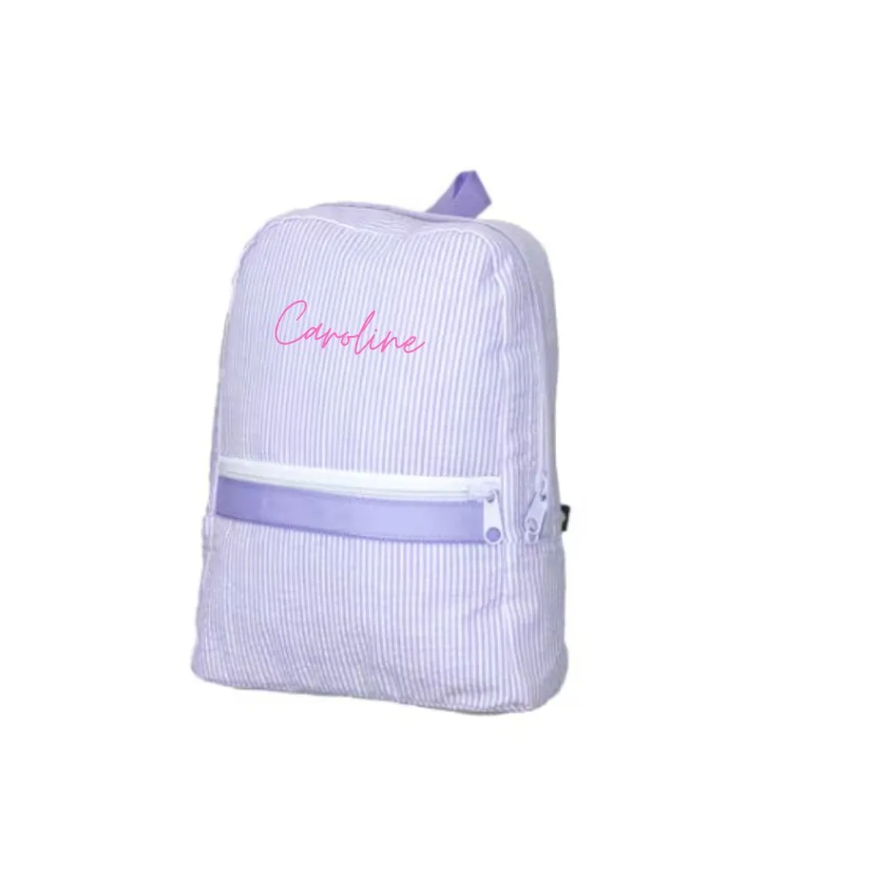 Seersucker Backpack - Lilac