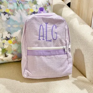 Seersucker Backpack - Lilac