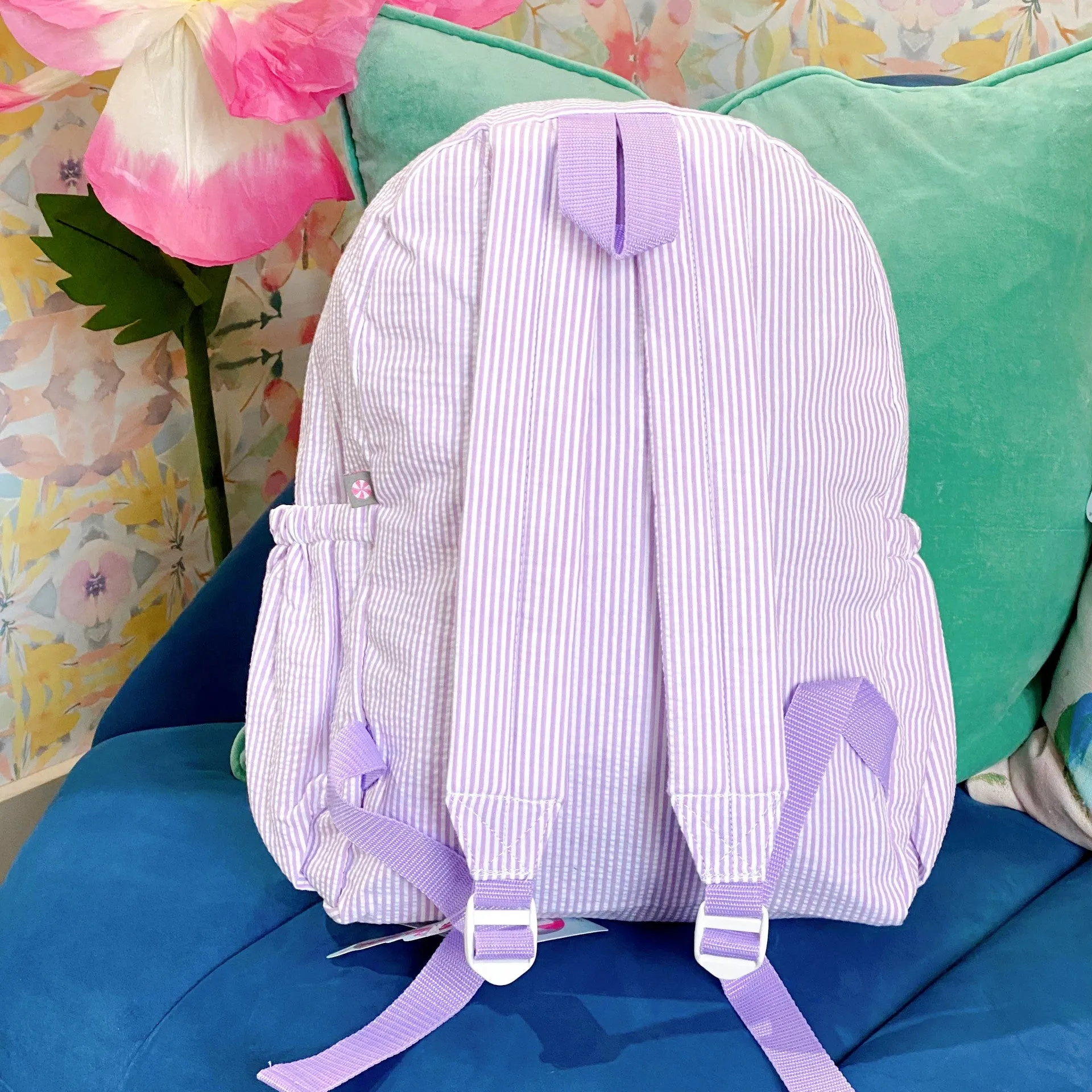 Seersucker Backpack - Lilac