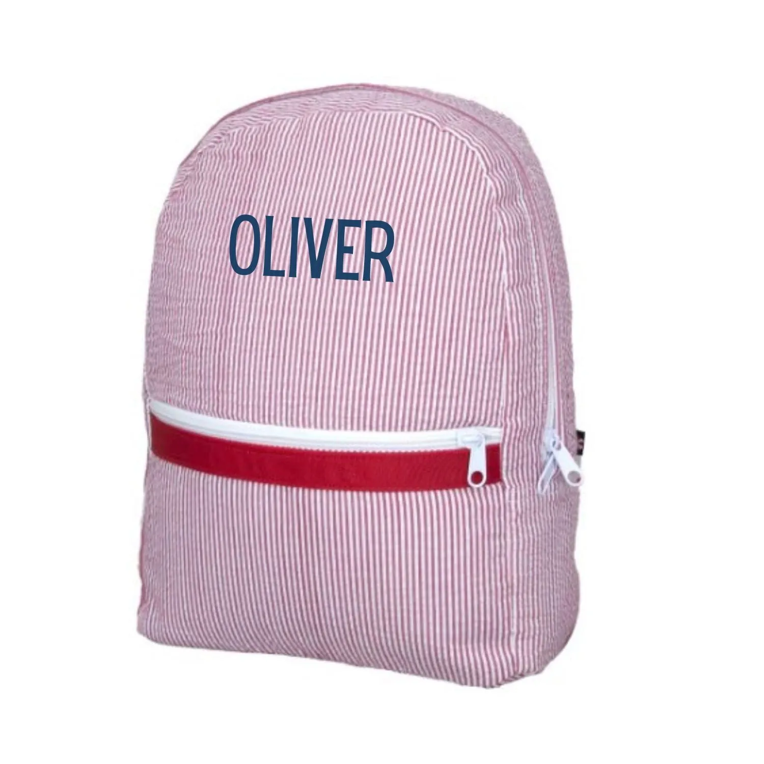 Seersucker Backpack - Red