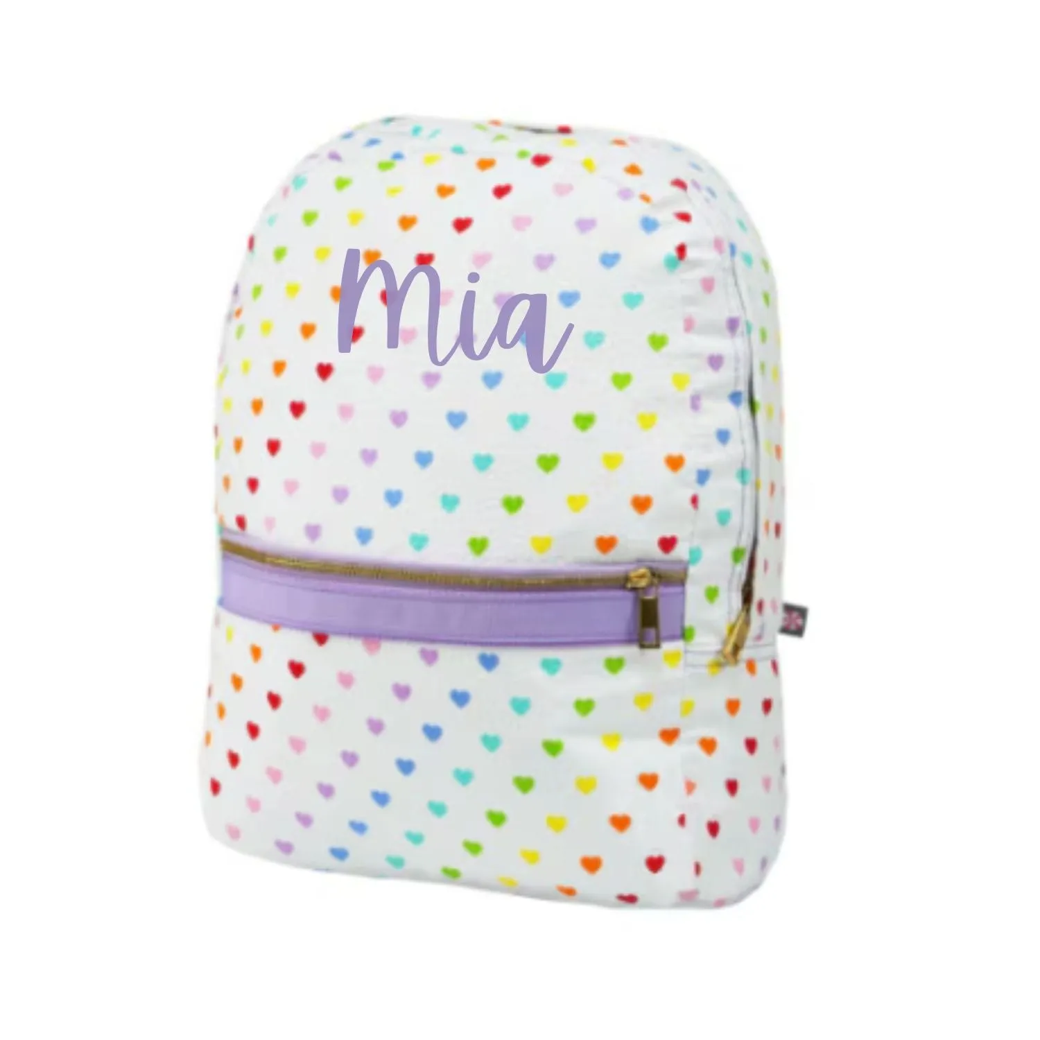 Seersucker Backpack - Tiny Hearts