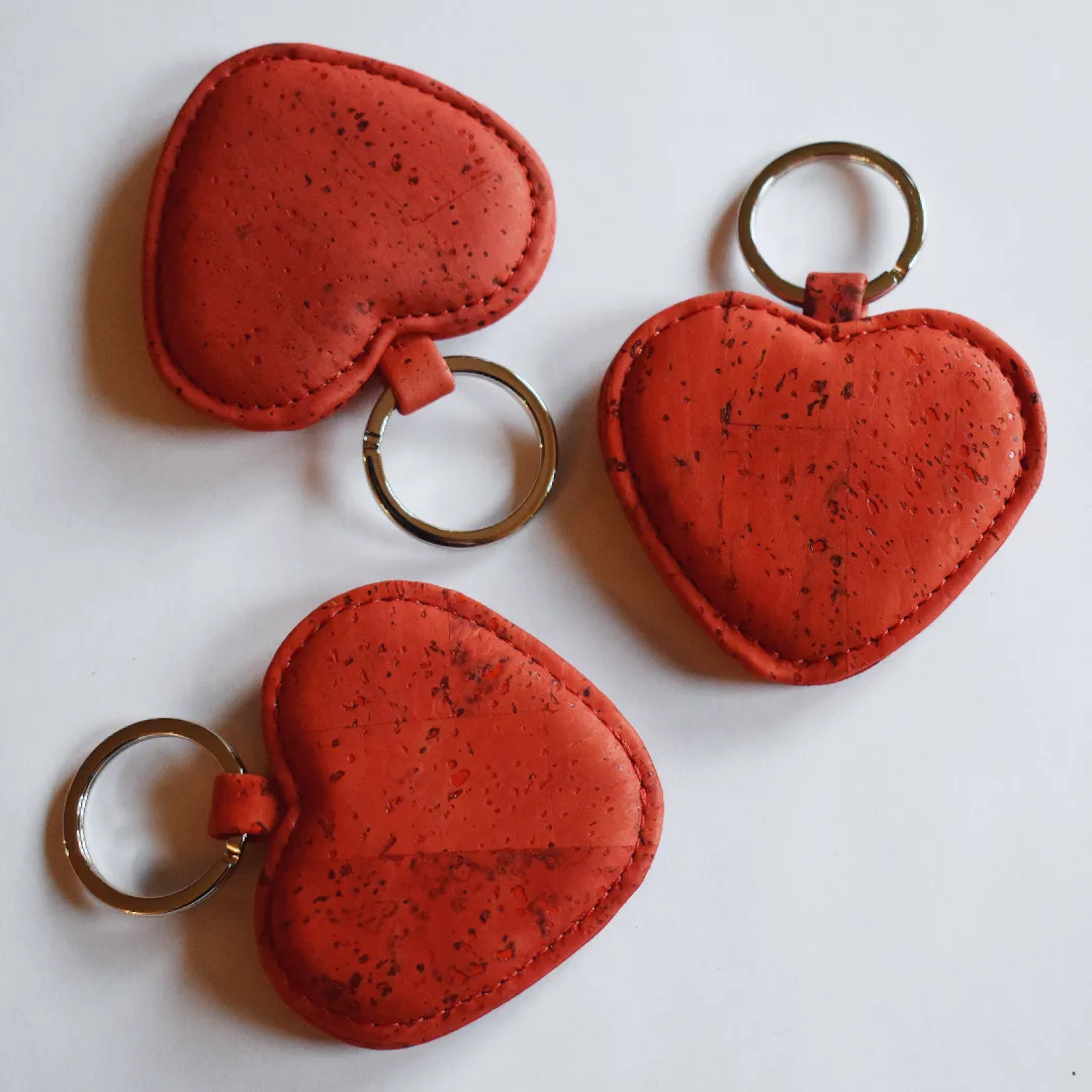 Shine On: Heartfelt Cork Keychain