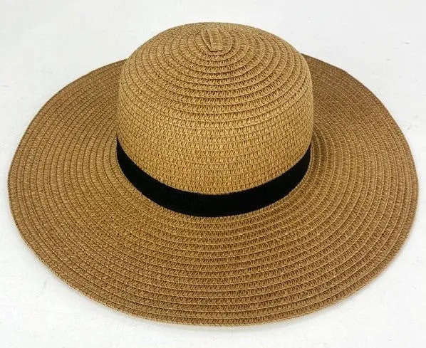 Straw Look Wide Rim Hat