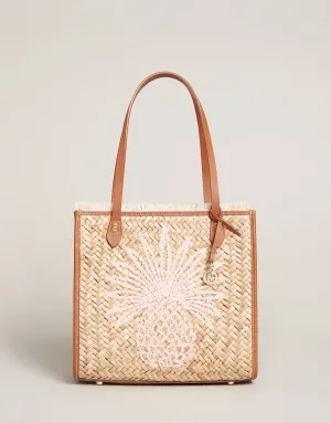 Straw Pineapple Tote
