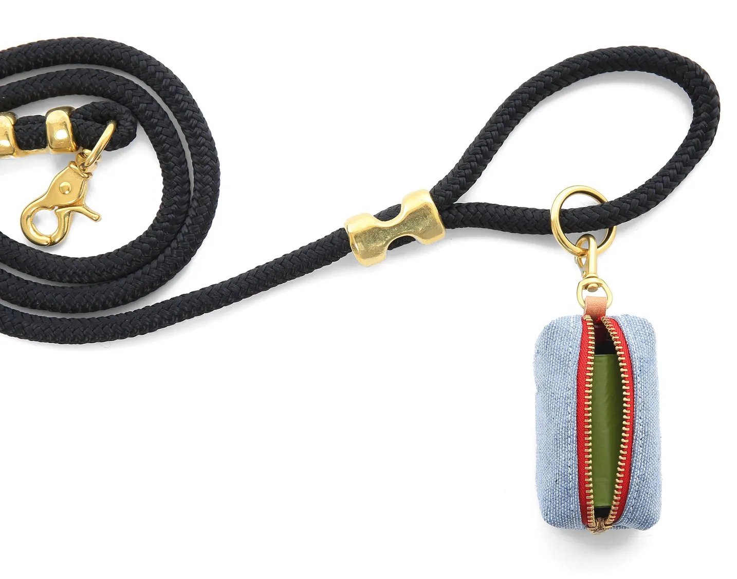 THE FOGGY DOG | Upcycled Light Denim Leash Bag