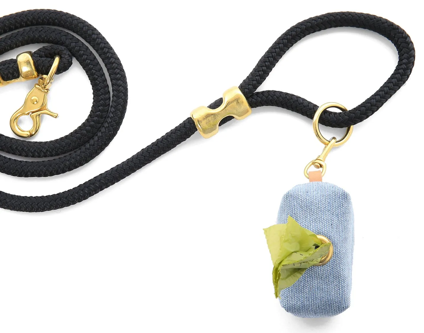 THE FOGGY DOG | Upcycled Light Denim Leash Bag