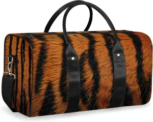 Tiger Wild Safari Skin Travel Bag for Men Women, Gym Duffle Bags for Travel, Carry On Luggage Bag, Weekender Overnight Workout Bags