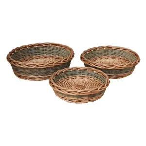 Unpeeled Willow Wicker Round Tray