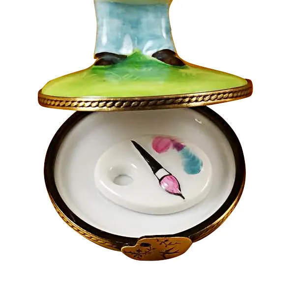 Van Gogh with Paint Palette Limoges Porcelain Box