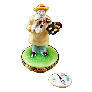 Van Gogh with Paint Palette Limoges Porcelain Box