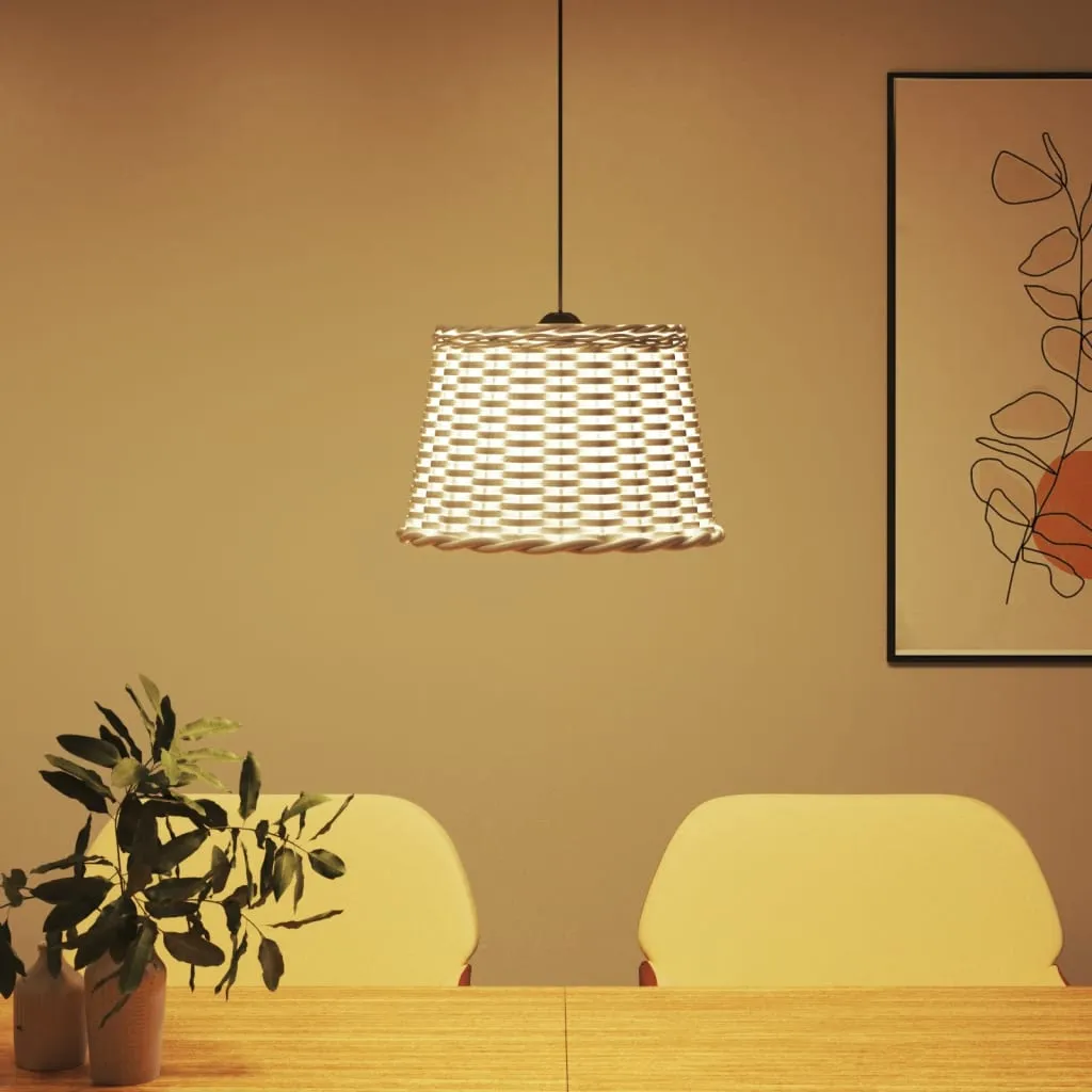 vidaXL Ceiling Lamp Shade White Ø40x26 cm Wicker