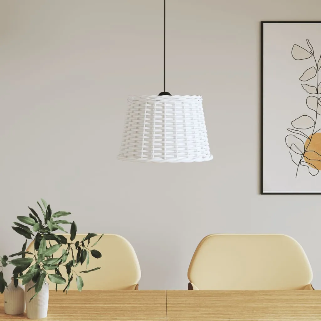 vidaXL Ceiling Lamp Shade White Ø40x26 cm Wicker