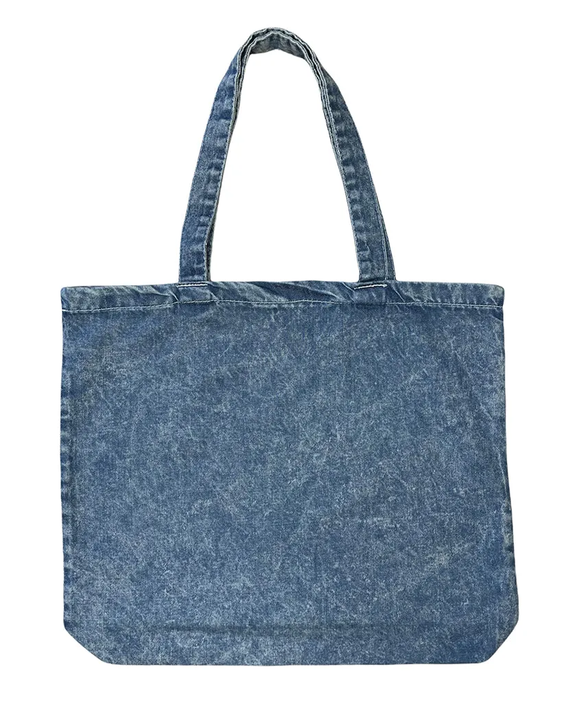 Washed Denim Canvas Tote Bags Promotional - Canvas Tote Bags Custom Printed